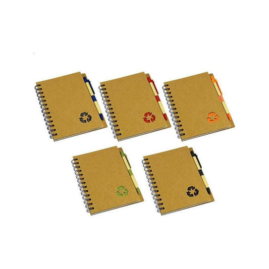 Libreta Ecológica C/lápiz Tapa Dura Color A Elección 10 Unds