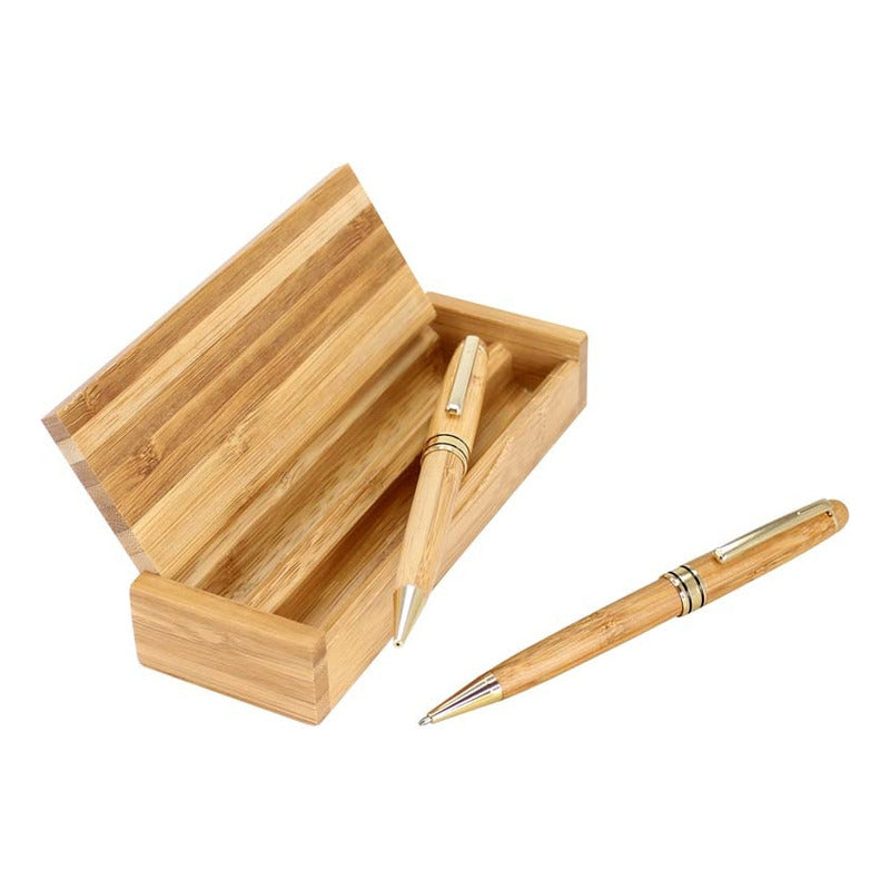 Set Bolígrafo Lápiz De Bamboo Deluxe