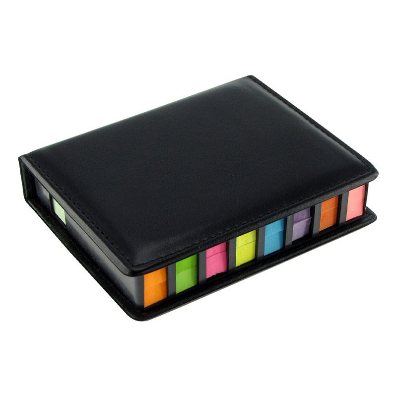 Set De Notas Adhesivas De Pu Negro Pack De 12 Unidades