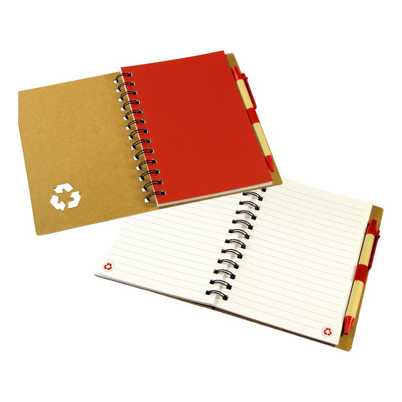 Libreta Ecológica C/lápiz Tapa Dura Colores Surtidos 50 Unds