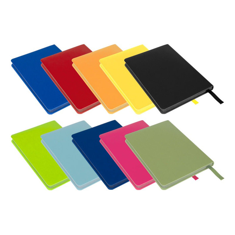 Libreta De Bolsillo Pu Eco Cuero Lomo Pintado Pack 6 Unidads