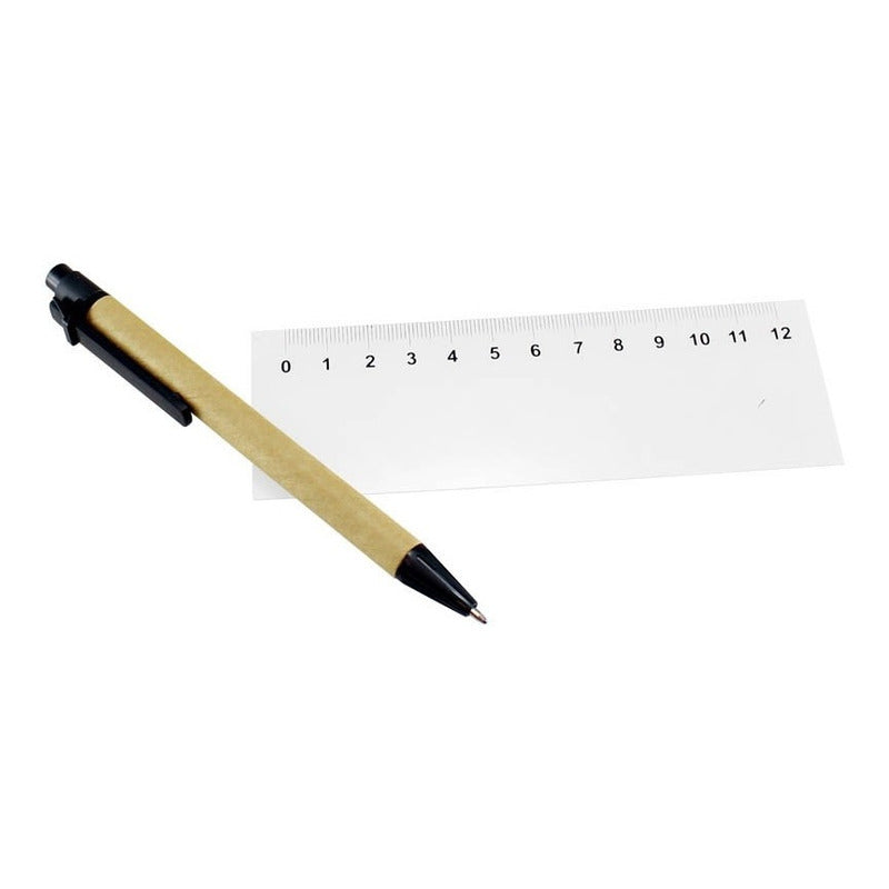 Set Ecológico De Oficina + Bolígrafo + Regla