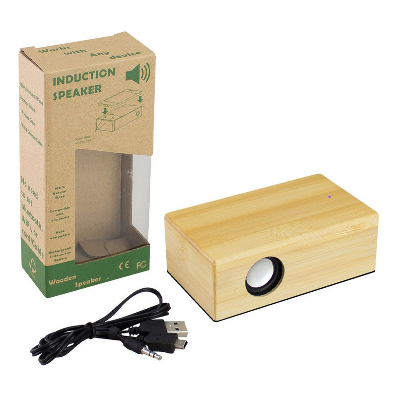 Parlante De Inducción De Madera De Bamboo