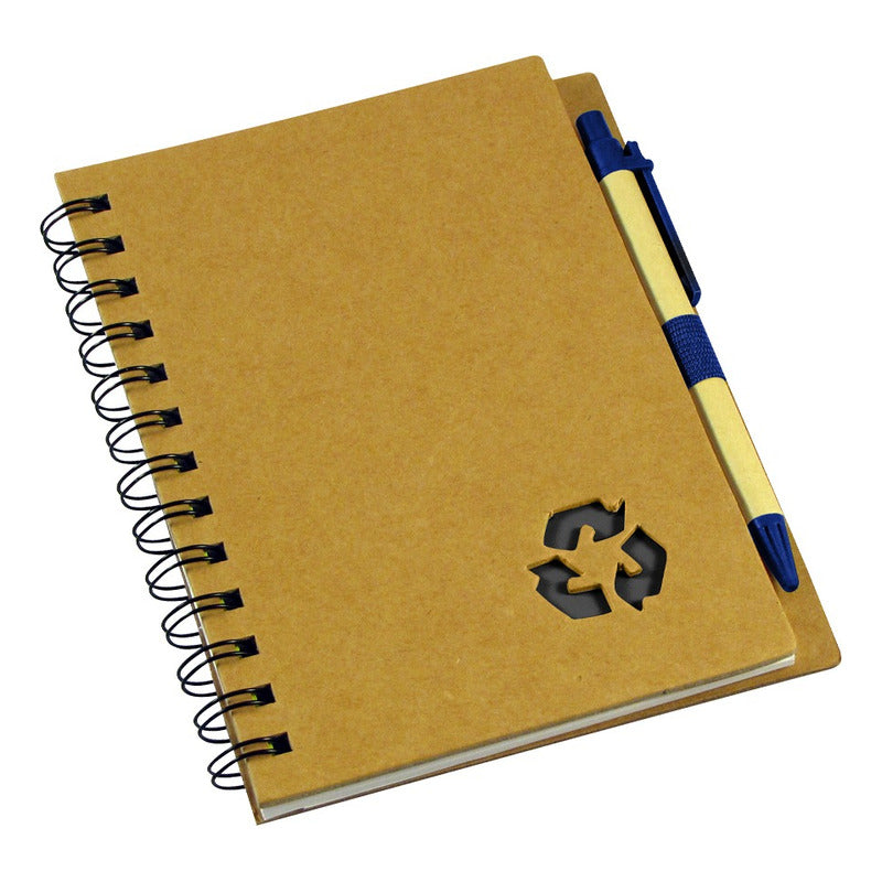 Cuaderno Ecológico Con Tapa Dura De Cartón Incluye Lapiz