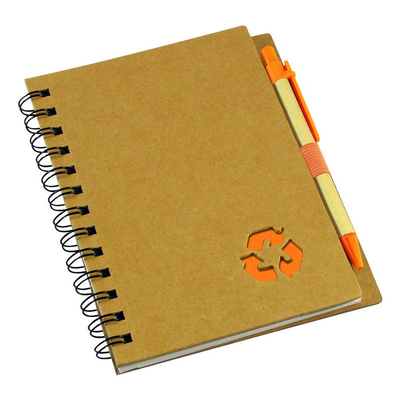 Cuaderno Ecológico Con Tapa Dura De Cartón Incluye Lapiz