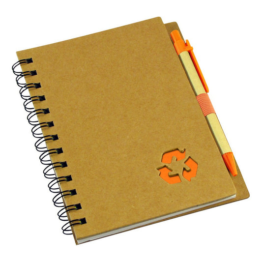 Cuaderno Ecológico Con Tapa Dura De Cartón Incluye Lapiz