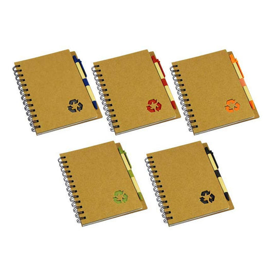 Libreta Ecológica C/lápiz Tapa Dura Colores Surtidos 25 Unds