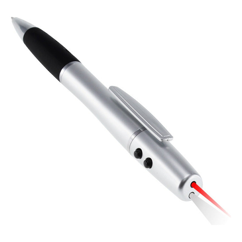Bolígrafo Plástico Con Led Y Puntero Láser. Pack 10 Unidades