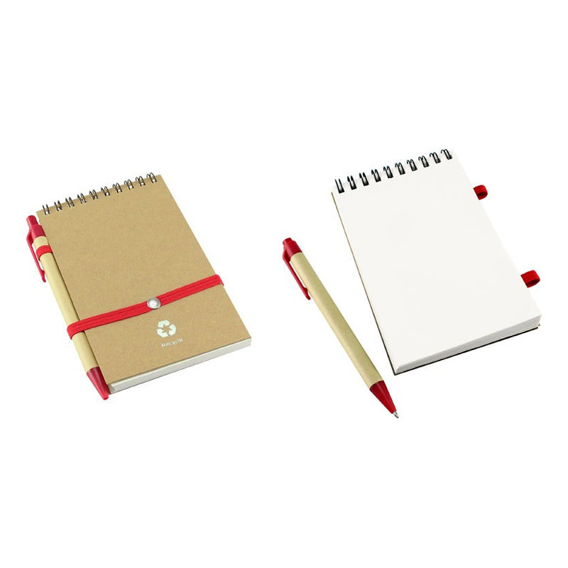 Libreta Ecológica Con Lápiz Pack 6 Uds. Color A Elección