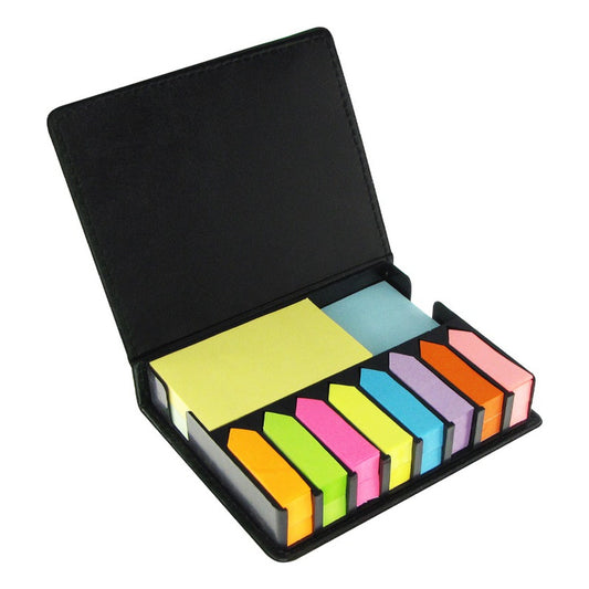 Set De Notas Adhesivas De Pu Negro Pack De 12 Unidades