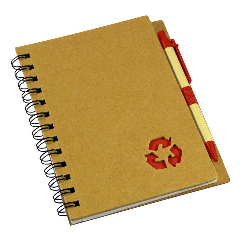 Cuaderno Ecológico Con Tapa Dura De Cartón Incluye Lapiz