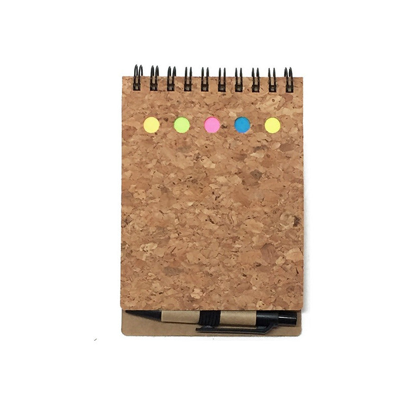 Set Ecológico Con Notas Adhesivas C/bolígrafo Corcho 50 Unds