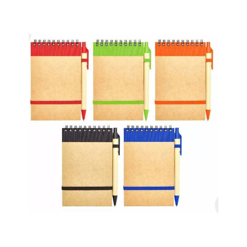 Libreta Ecológica Con Lápiz Pack 6 Uds. Color A Elección