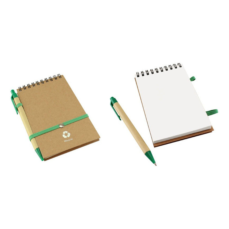 Libreta Ecológica Con Lápiz Pack 6 Uds. Color A Elección