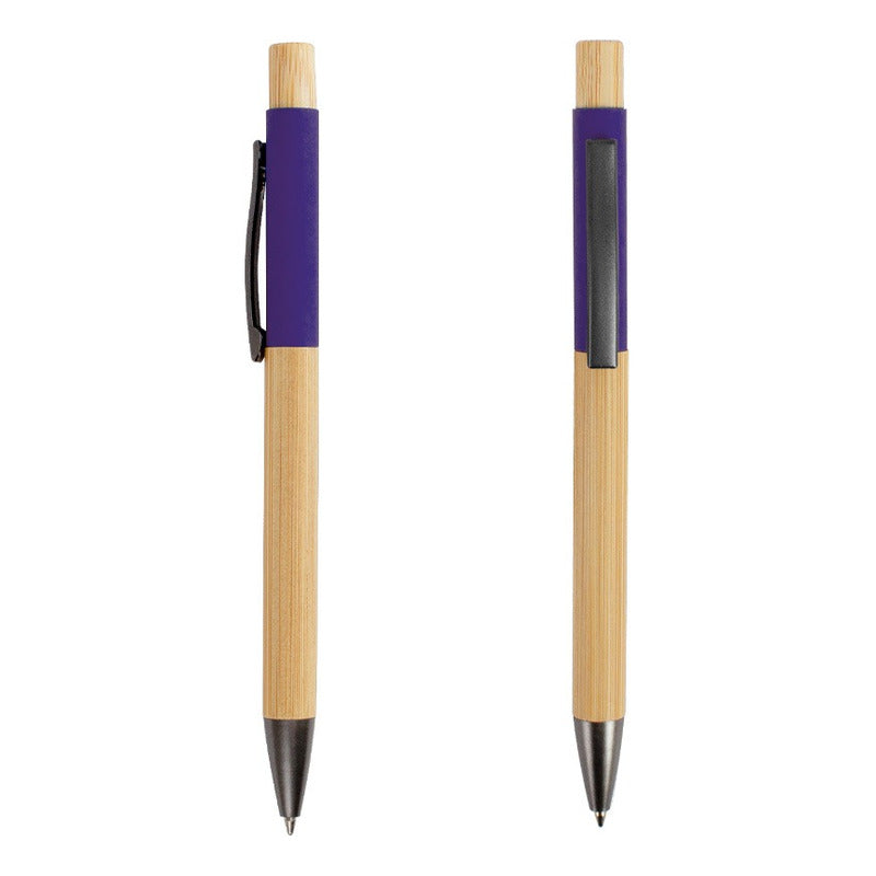 Bolígrafo Ecológico Bamboo - Eva Color Morado Pack 50 Unds